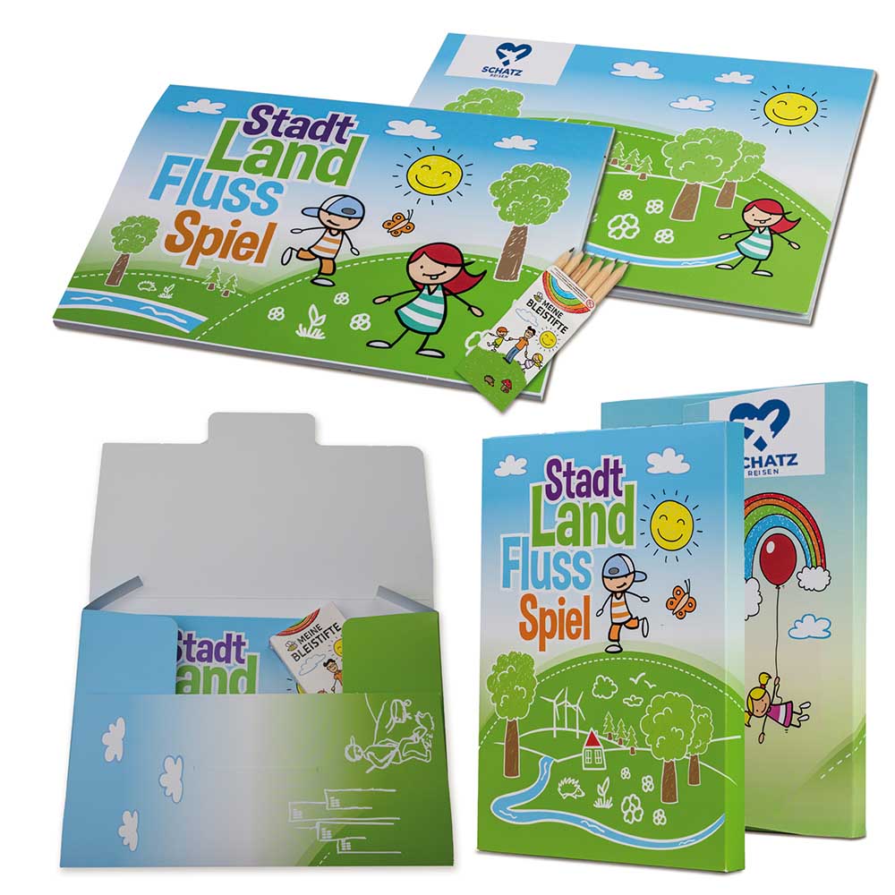 Stadt-Land-Fluss - Ostern - Set mit 1-c Logoeindruck