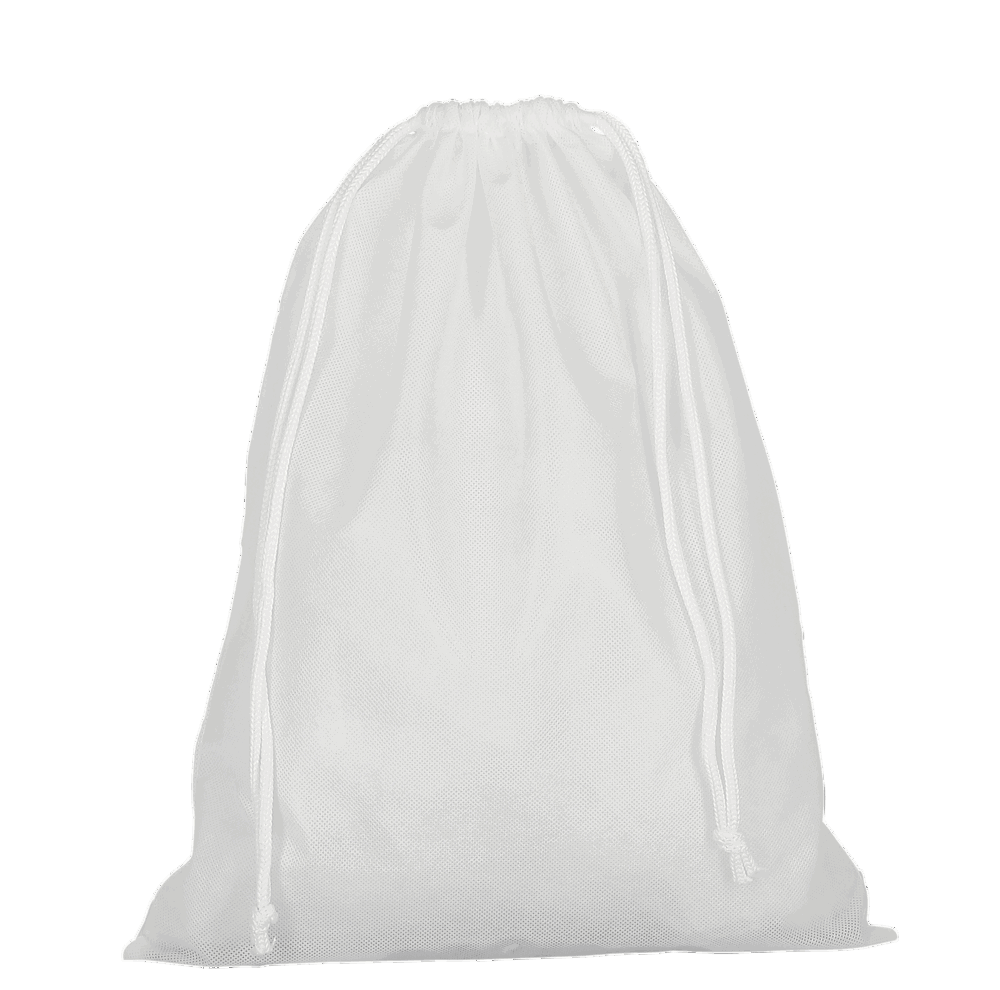 Zuziehbeutel aus Polypropylen, 40 x 50 cm - weiß