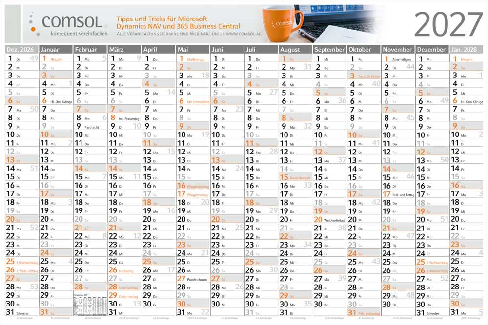 Wandplaner Horizont, 1.020 × 680 mm, individuell