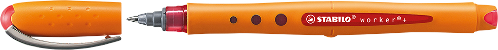 STABILO worker + Rollerball - orange/rot