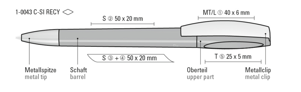 CHILL C SI RECY, blau