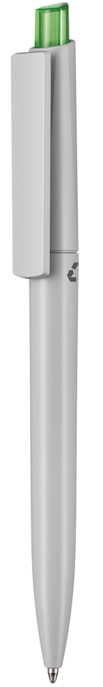 Kugelschreiber CREST RECYCLED - Grey/gras grün TR.