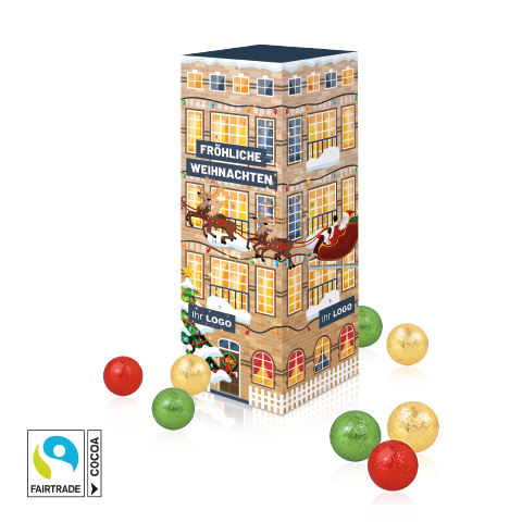 Adventskalender "Turm" mit Fairtrade® Schokolade