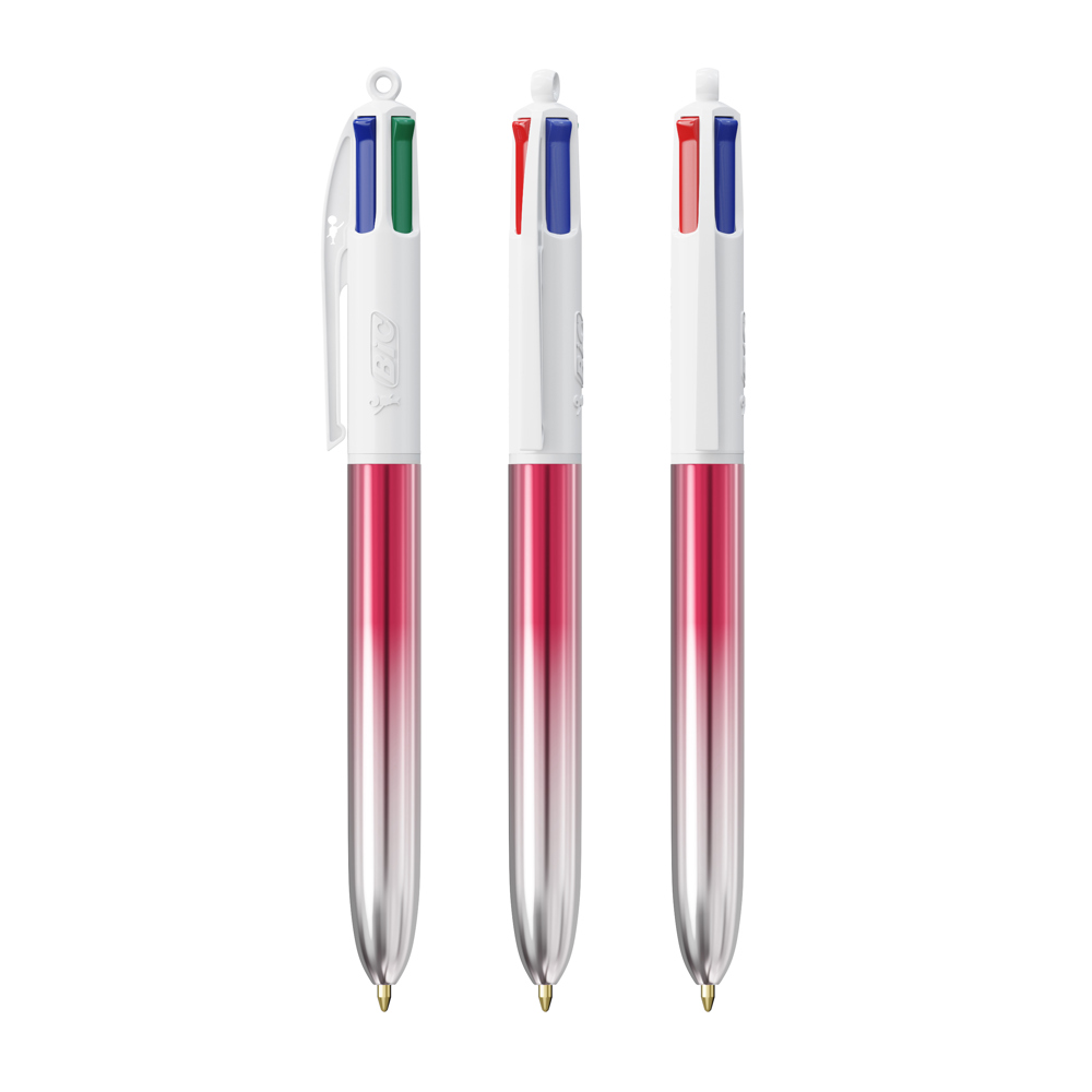 BIC® 4 Colours® Bicolor - Rosa/Silber