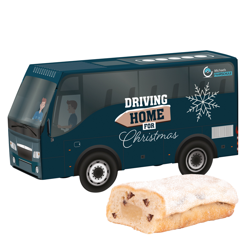3D-Präsent Bus, Mini Christstollen