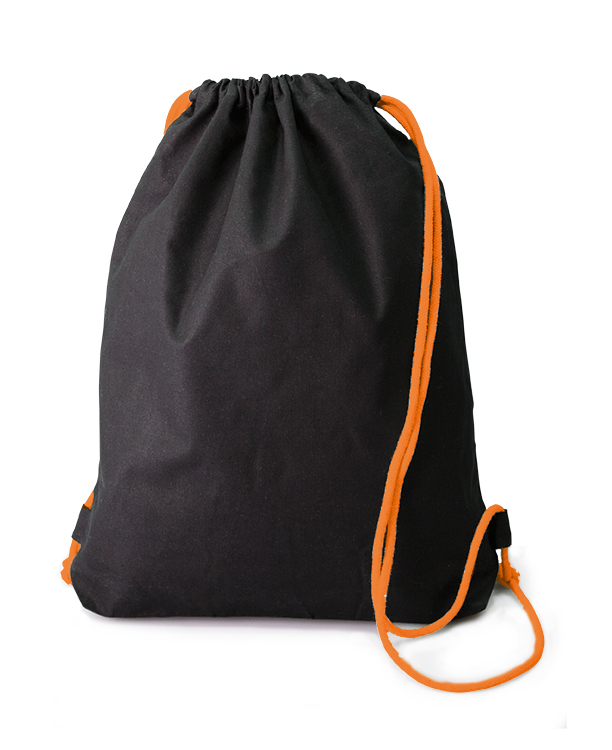 Baumwollrucksack Whoopie - black/orange