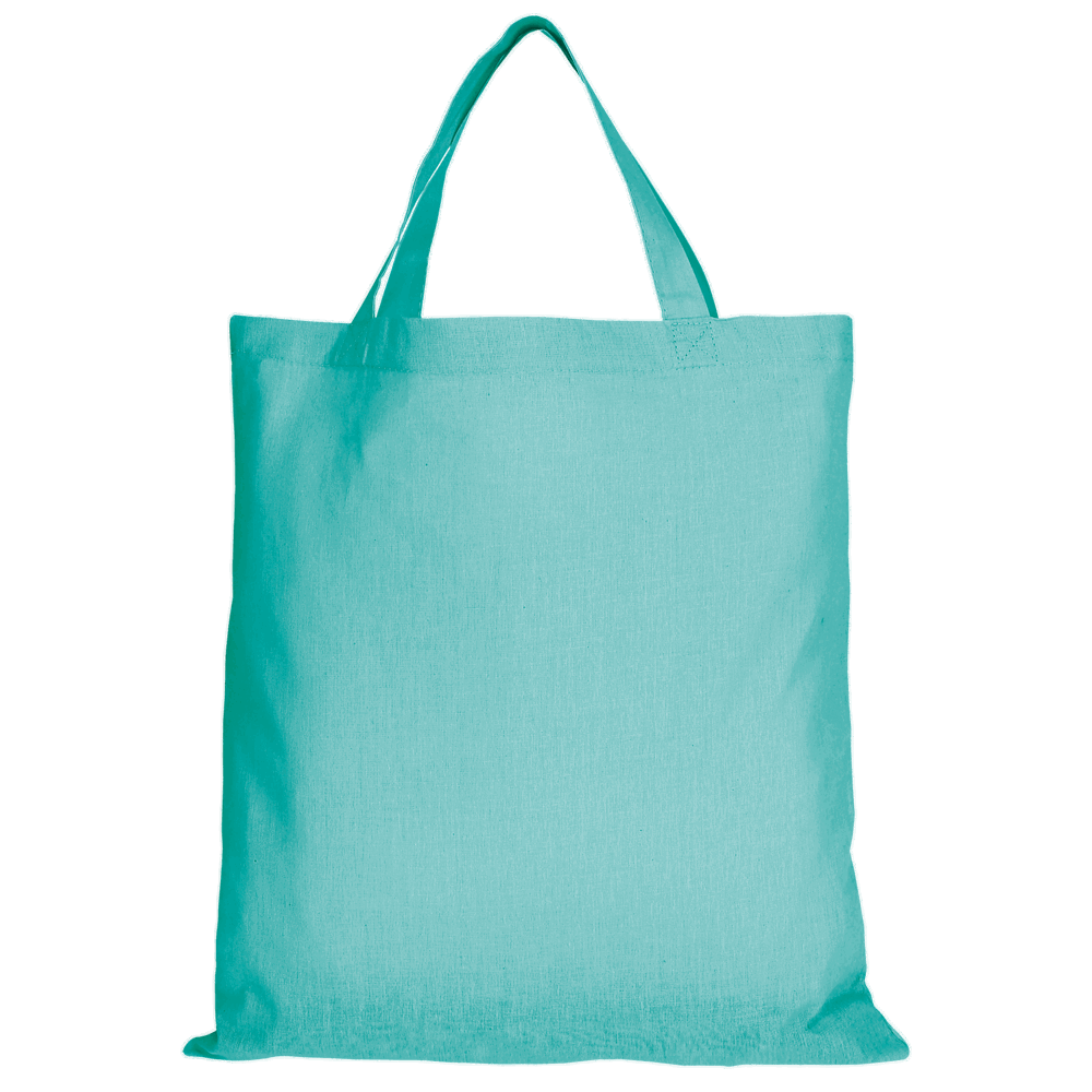 Baumwolltasche - OEKO-TEX®, ca. 140 g/m², mit zwei kurzen Henkeln - mint