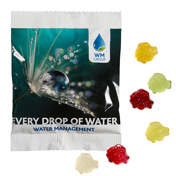 Fruchtgummi-Standardformen 20 g, in konventionelle Folie & Farbe