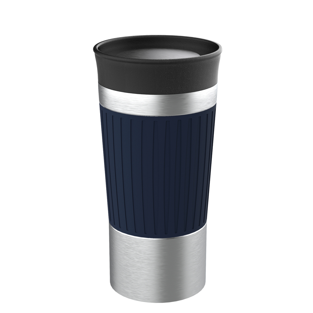 Thermobecher RETUMBLER-myKINGSTON - schwarz, silber, marineblau
