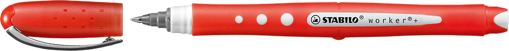 STABILO worker + colorful Rollerball - rot