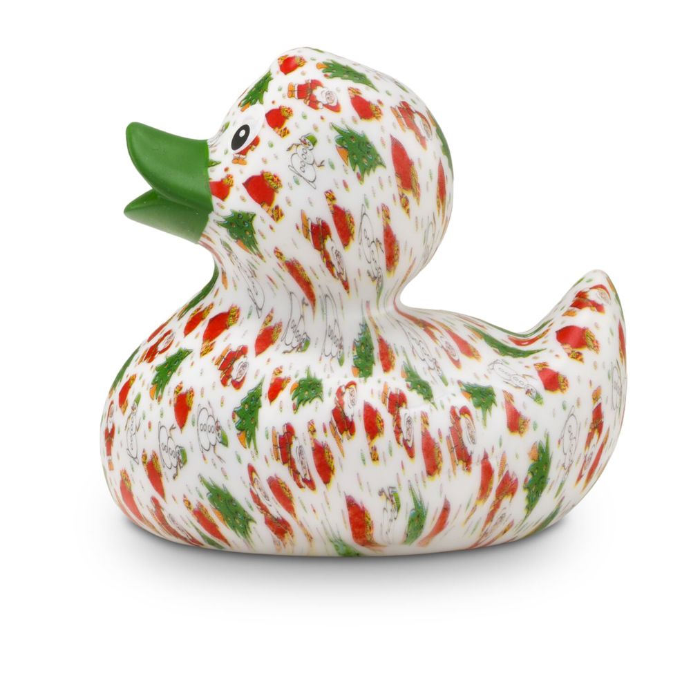 Werbeente Torsten Tannenbaum mit grünem Schnabel, ca. 8 cm