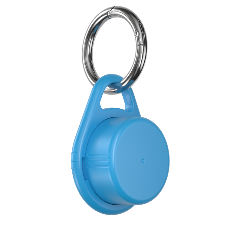 Schlüsselanhänger RITTER-CLICK BOX M mit Metall-Karabiner - blau