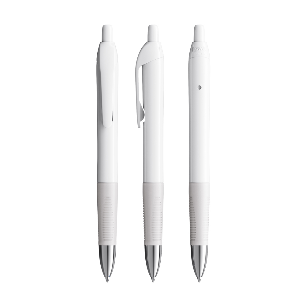 BIC® Intensity® Gel Clic - Weiß / Weiß/ Schwarze Tinte