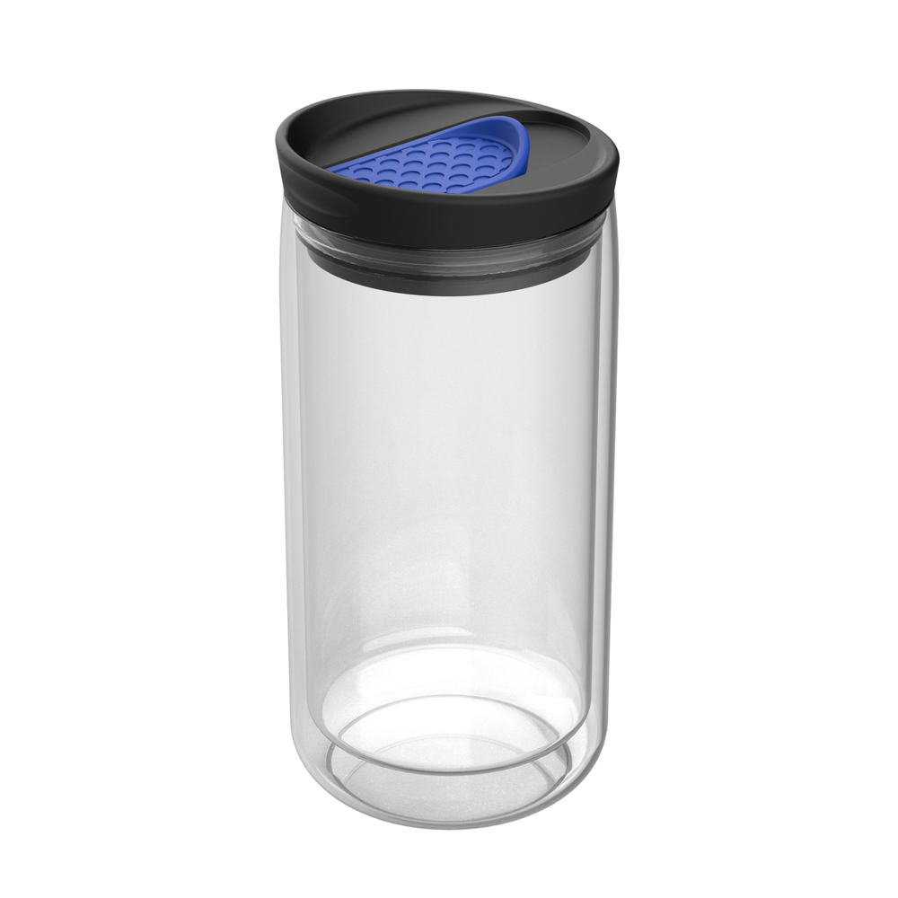 Thermobecher RETUMBLER-myNIZZA - transparent, blau