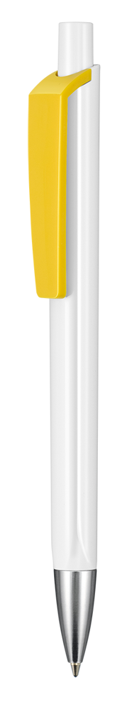 Kugelschreiber TRI-STAR - weiss/zitronen-gelb