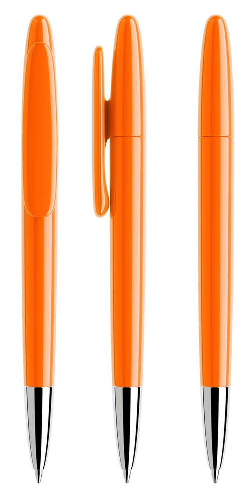 Prodir DS5 TPC Polished with Chrome Metal Nose-Cone - Orange poliert
