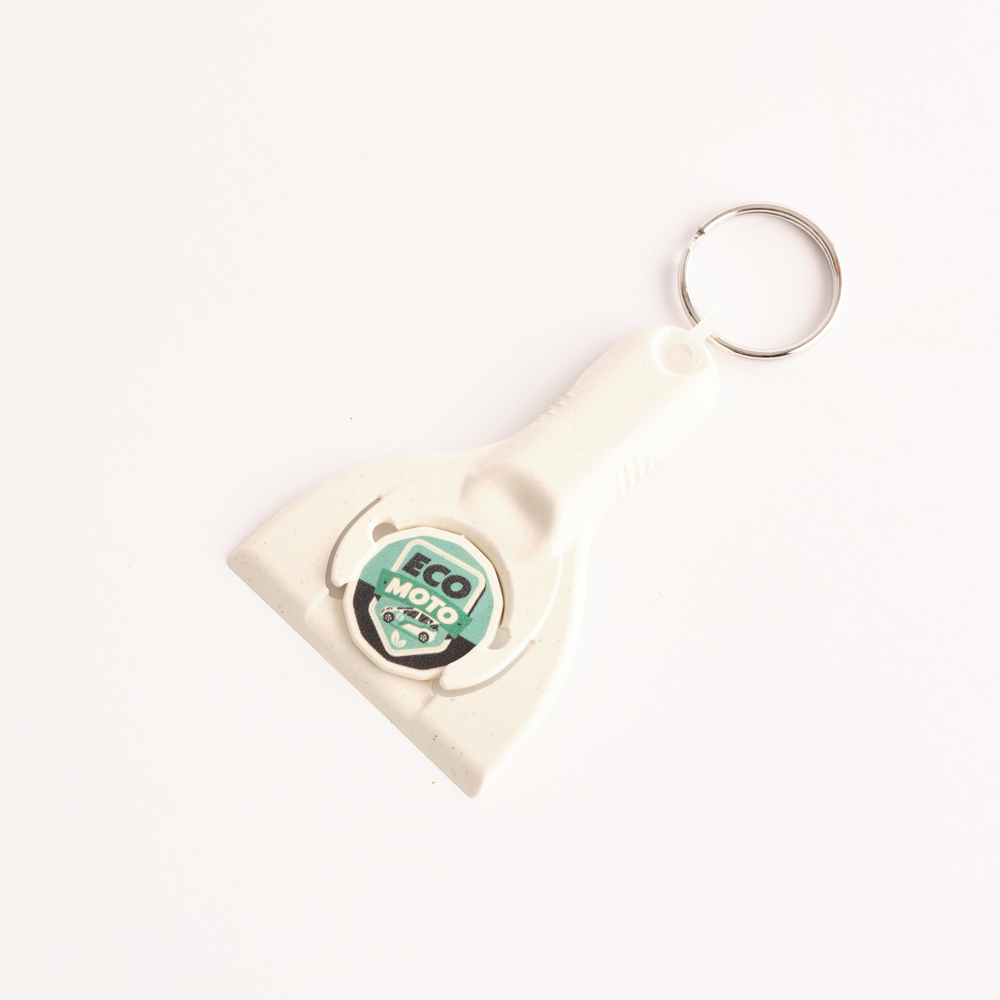 Coin and Ice Scraper Keyring – Recycled