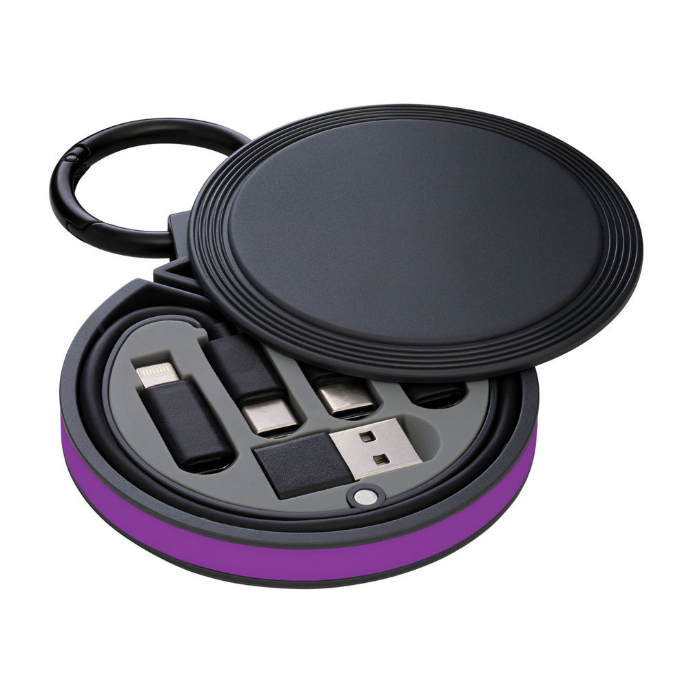 6-in-1 Ladekabel REEVES-myCONVERTICS - lila, schwarz