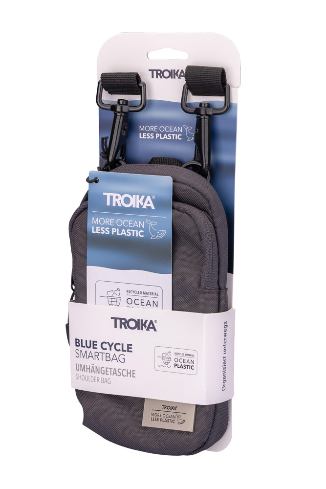 TROIKA Smartphone Umhängetasche BLUE CYCLE SMARTBAG