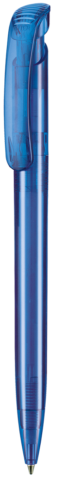 Kugelschreiber CLEAR TRANSPARENT - ozean-blau TR/FR