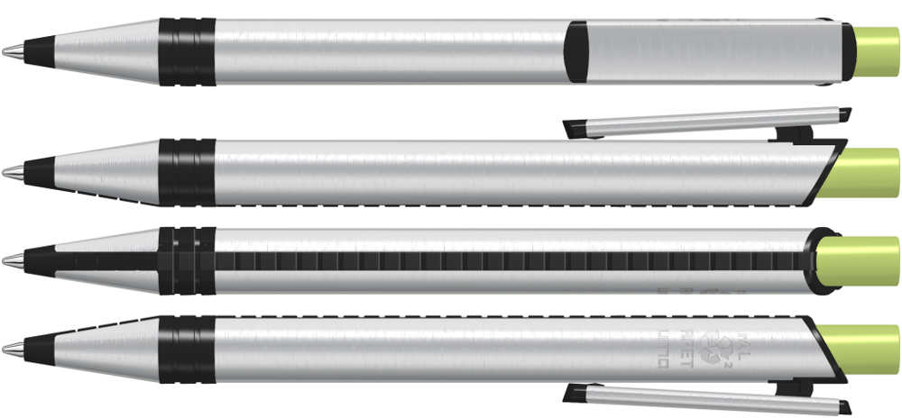 RECYCLED PET PEN ALUMA, hellgrün