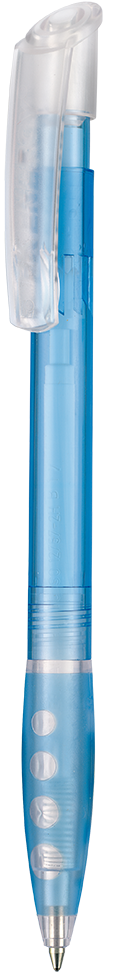 Kugelschreiber BUBBLE TRANSPARENT - eis-blau TR/FR