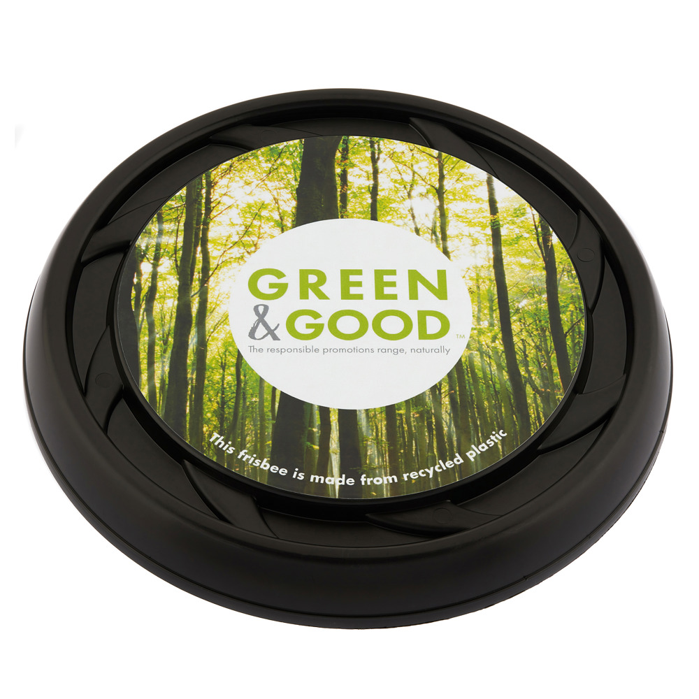 Frisbee mit Digitaldruck - recycelt - schwarz