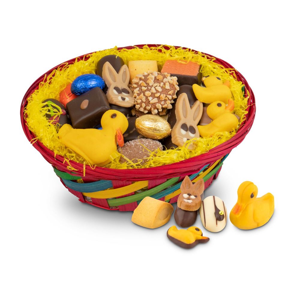 Großer Osterkorb mit Confiseriespezialitäten, 600 g