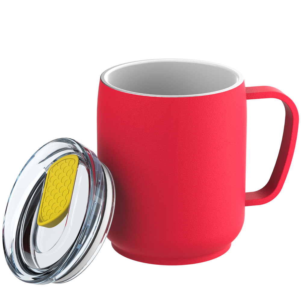 Thermobecher RETUMBLER-myNIZZA CERAMIC - gelb, rot, transparent