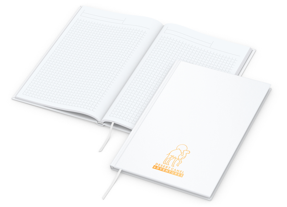 Notizbuch Memo-Book EXPRESS Umfang klein Hardcover matt-farbig - weiß