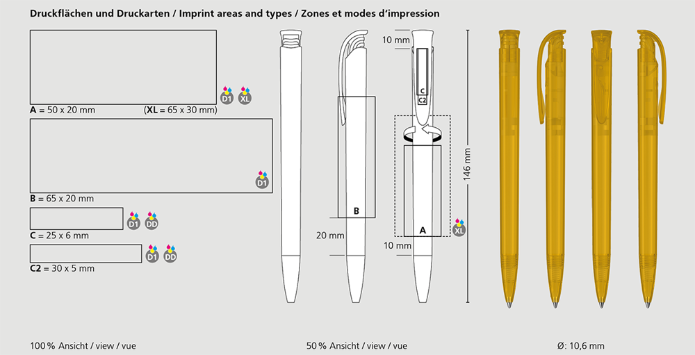 Klio-Eterna - Jona transparent - Druckkugelschreibertransparent