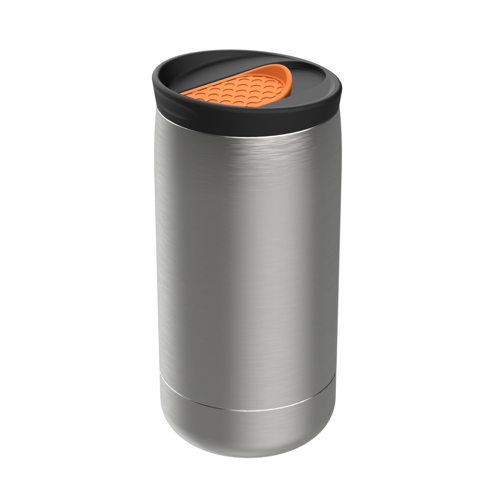 Thermobecher RETUMBLER-myNIZZA - schwarz, silber, orange