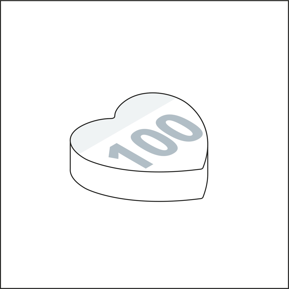 Haftnotizblock Form 125 × 72 mm, 100 Haftzettel, Fuß