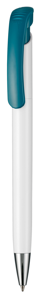 Kugelschreiber BONITA - weiss/petrol-türkis