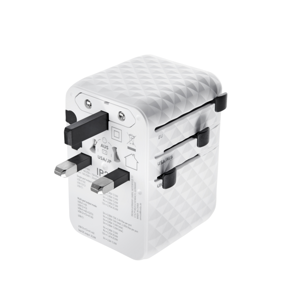TROIKA Reiseadapter WORLDWIDE PULL 35