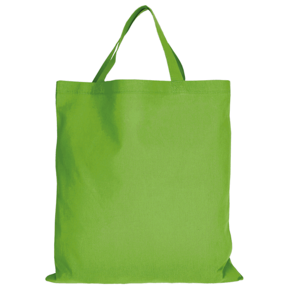 Baumwolltasche - OEKO-TEX®, ca. 140 g/m², mit zwei kurzen Henkeln - hellgrün