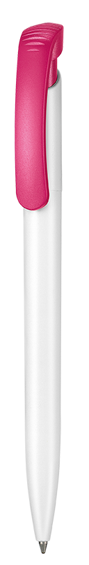 Kugelschreiber CLEAR - weiss/fuchsia-pink