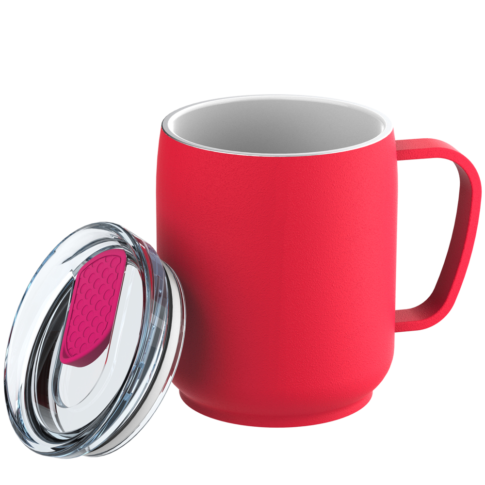 Thermobecher RETUMBLER-myNIZZA CERAMIC - magenta, rot, transparent