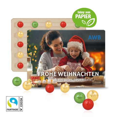 Wand-Adventskalender mit Fairtrade® Schokolade