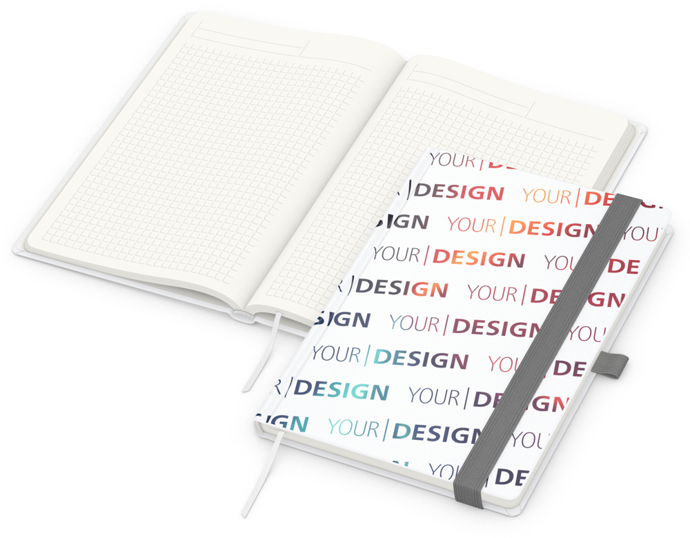 Notizbuch Match-Book, A5, Cover-Star Recycling-Matt, silbergrau