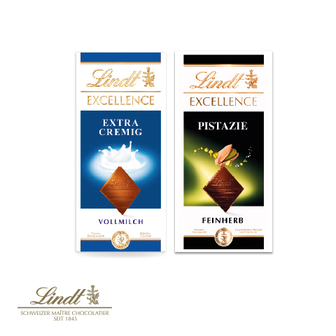 Grußkarte mit Schokoladentafel von Lindt