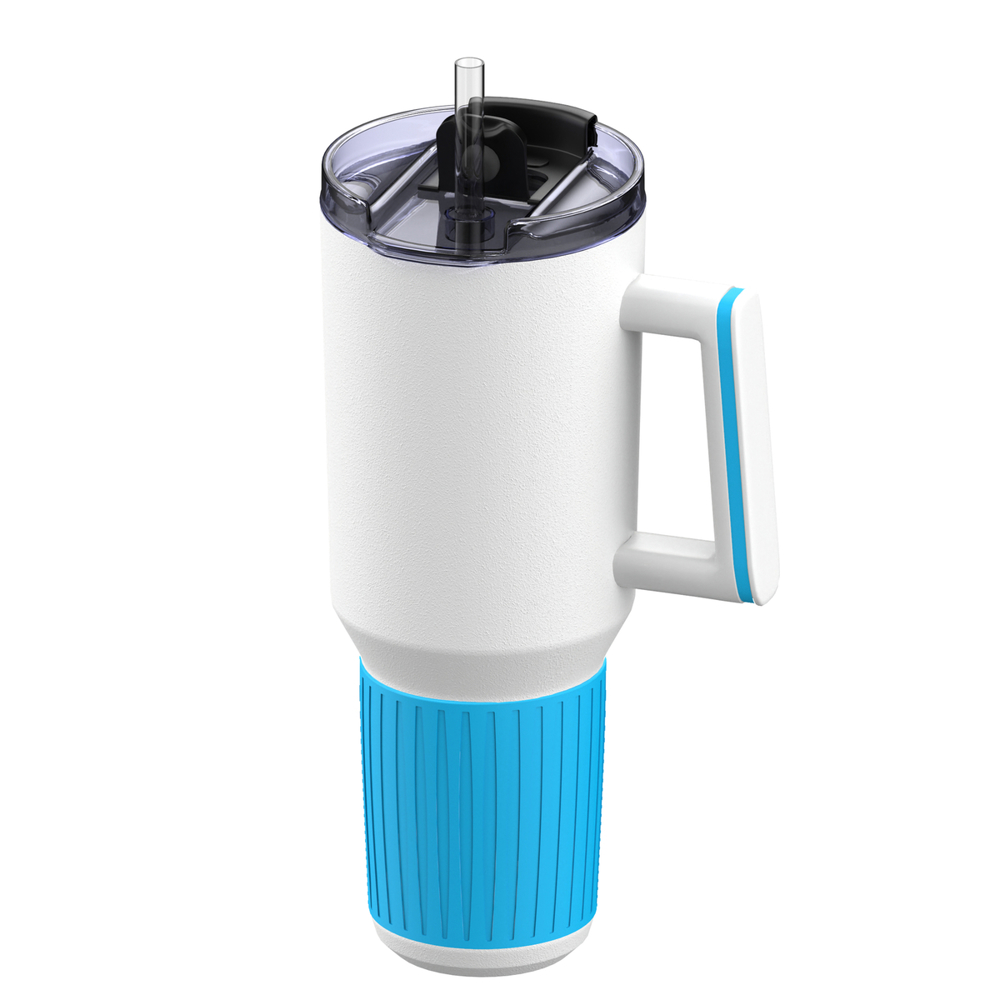 Thermobecher RETUMBLER-myKINGS CANYON 1200 - cyan, weiß