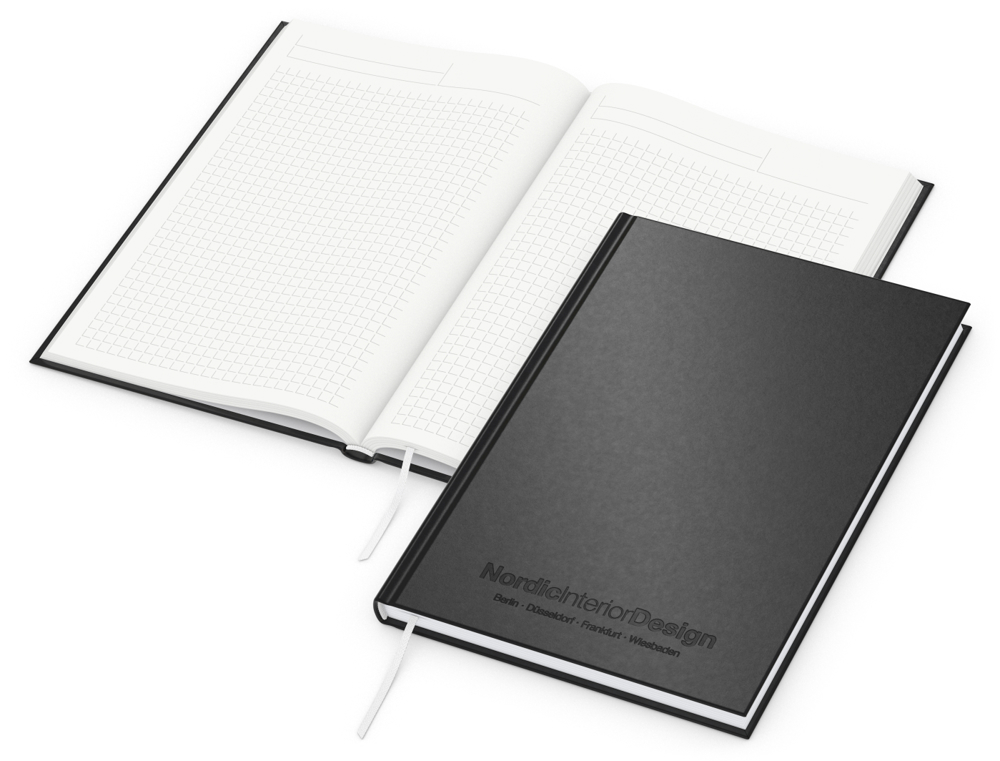 Notizbuch Note-Book Prägung RECYCLING, A5, Winkelkaro