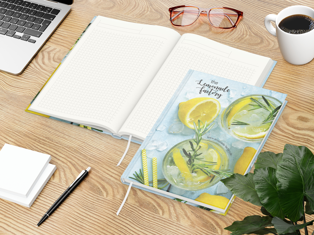 Notizbuch Note-Book RECYCLING, A4, Winkelkaro, Papier matt