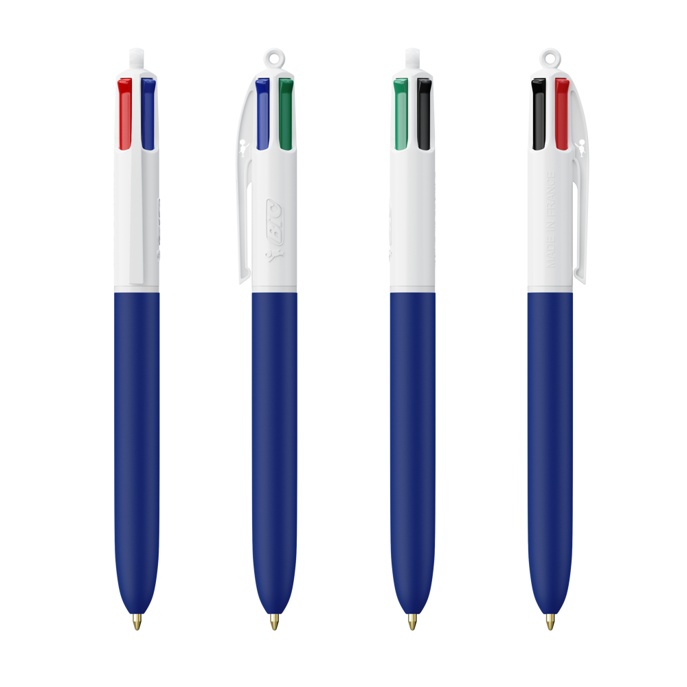 BIC® 4 Colours Soft - Weiß/Marineblau Weich