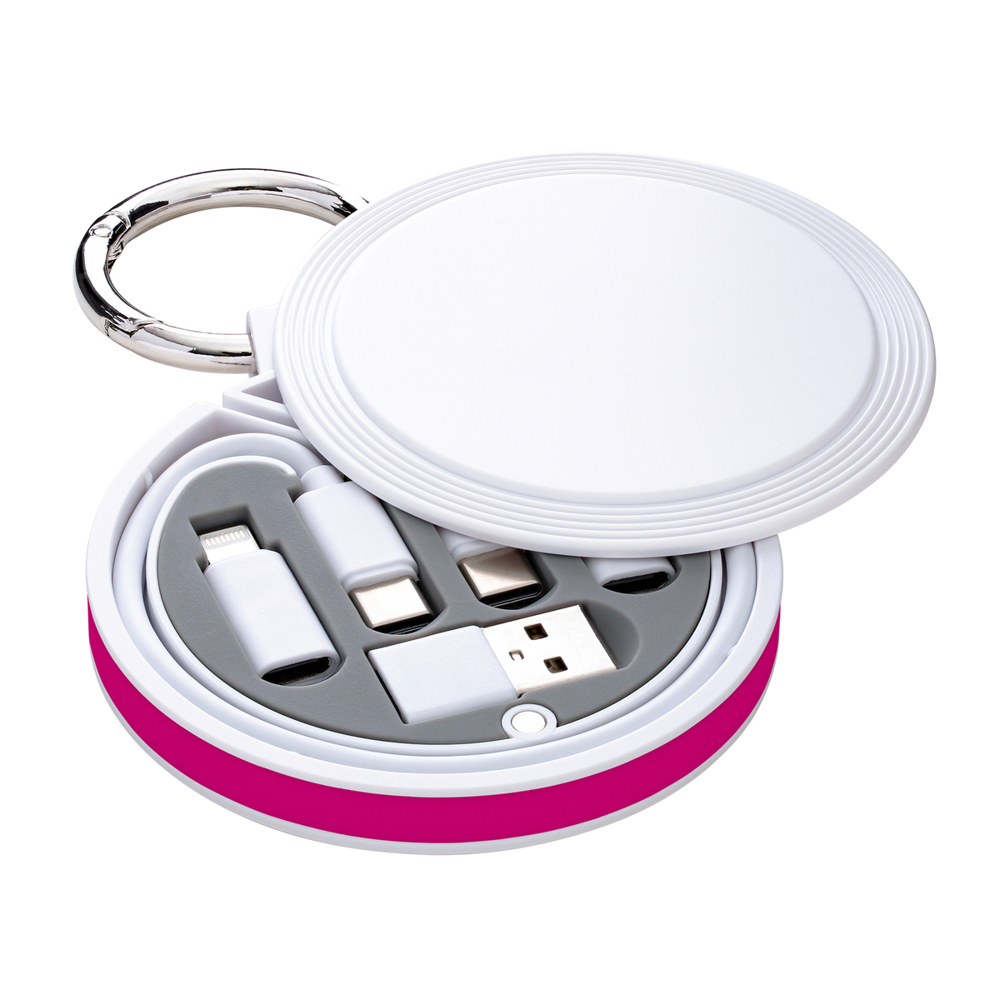 6-in-1 Ladekabel REEVES-myCONVERTICS - magenta, weiß