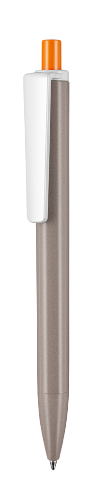 Kugelschreiber ALGO-PEN II - weiß bio (PLA)/orange bio (PLA)