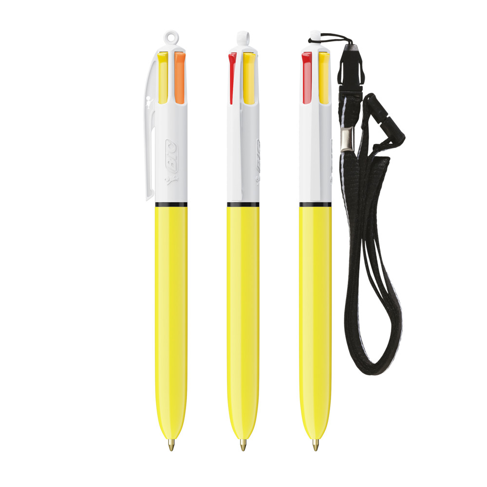 BIC® 4 Colours Sun ballpen + Lanyard