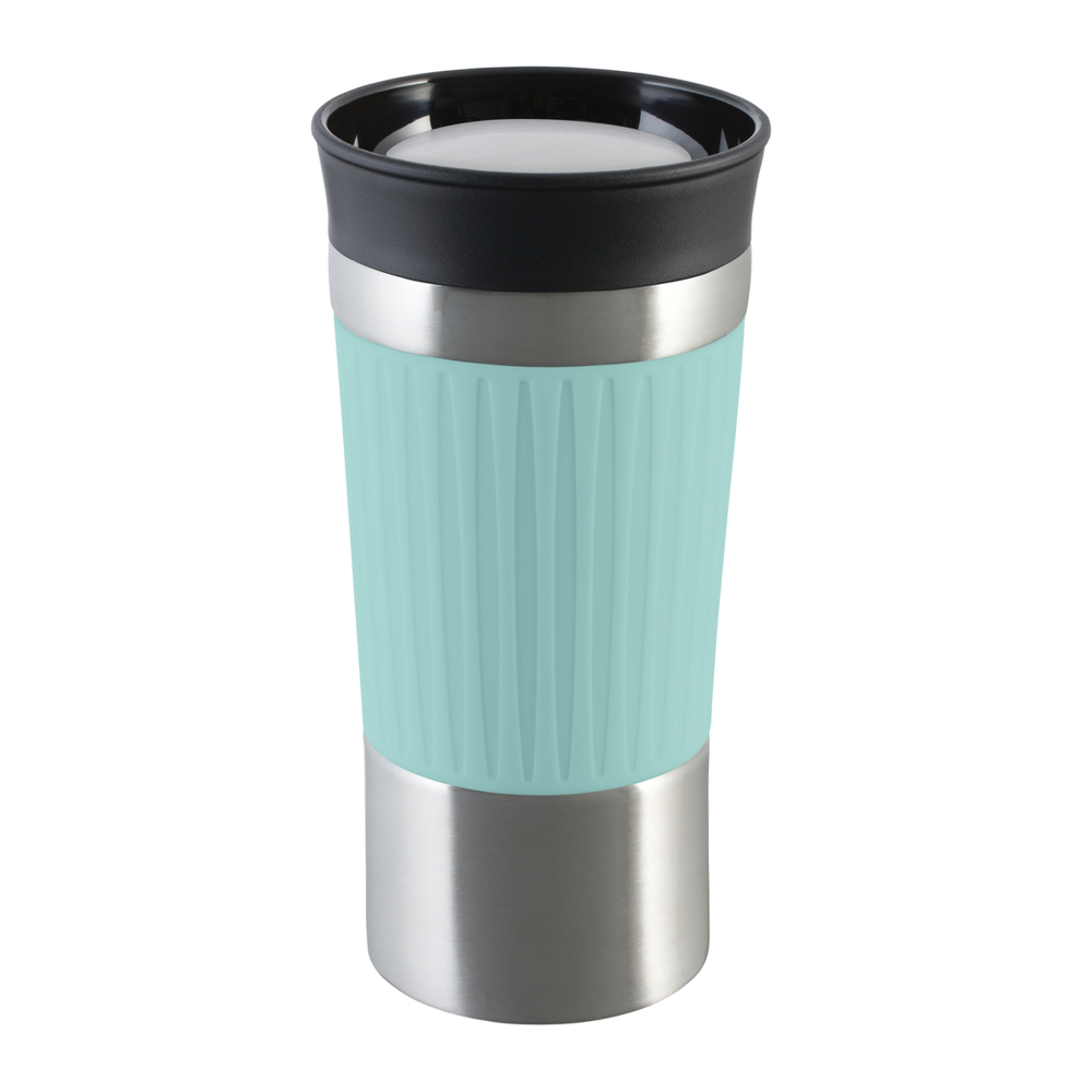 Thermobecher RETUMBLER-myKINGSTON - schwarz, silber, hellblau