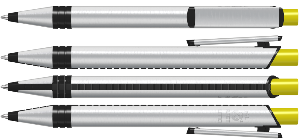 RECYCLED PET PEN ALUMA, gelb